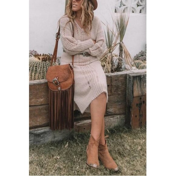 💕SPELL & THE GYPSY💕 Knit Midi Sweater Dress  S/M - Picture 8 of 16